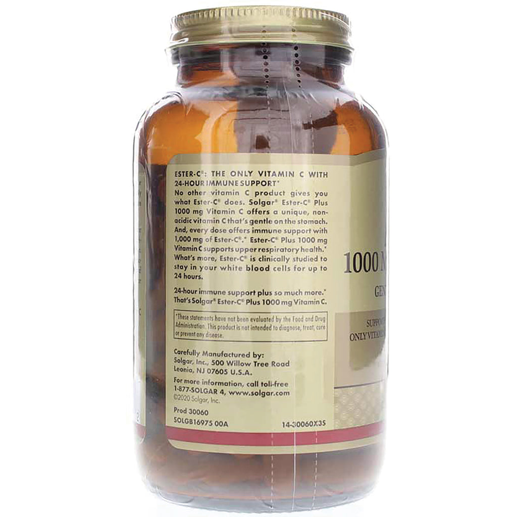 SLG378 | back label of amber supplement bottle showing product information and 1000 mg text - Thumbnail