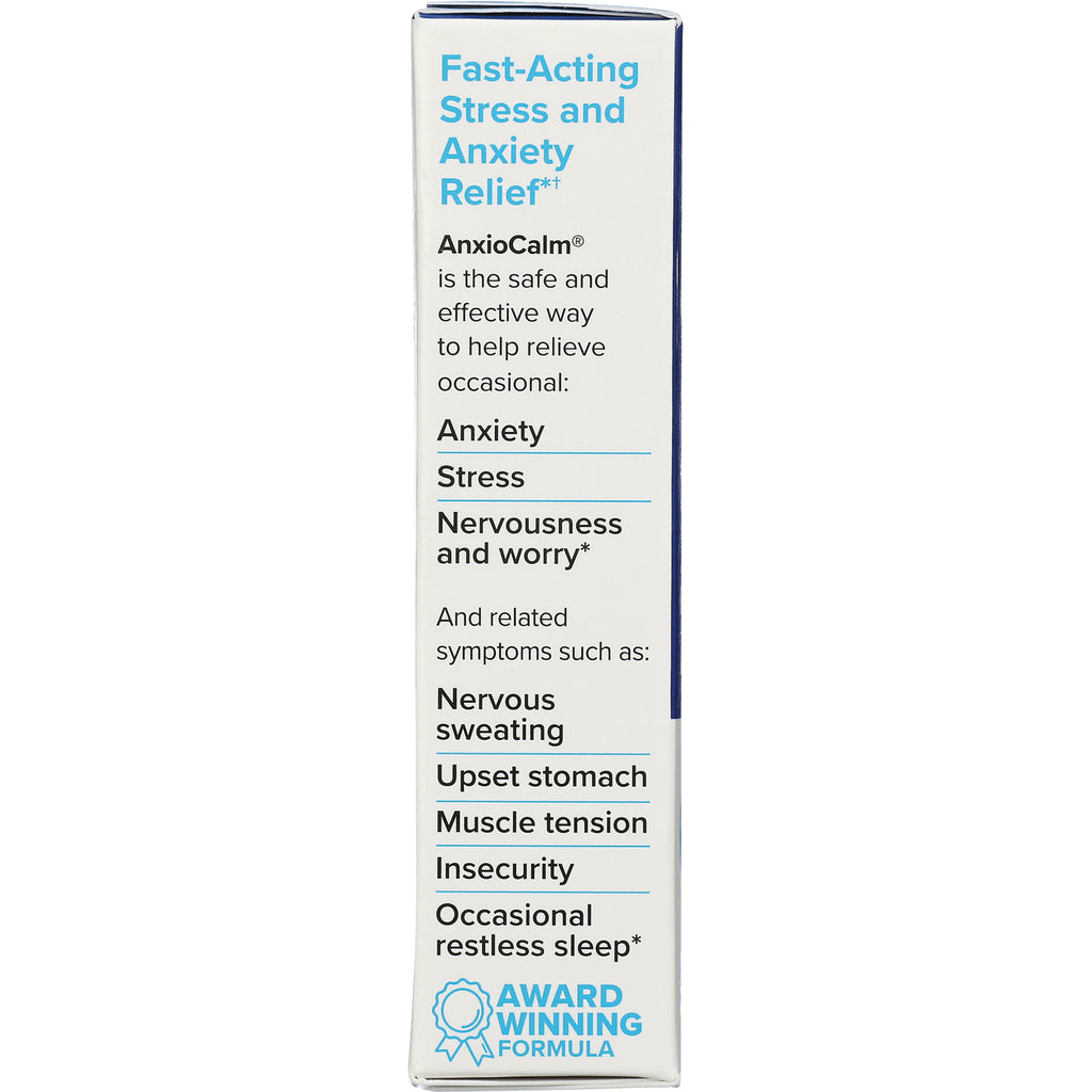 EUR017 | box side panel reading Fast-Acting Stress and Anxiety Relief with uses and related symptoms listed and award winning formula logo - Thumbnail