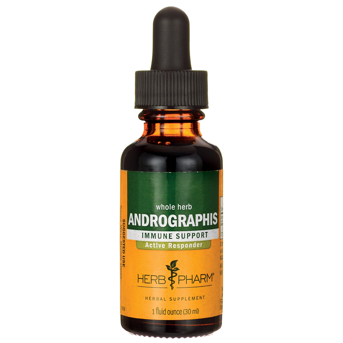 HPH068 | Andrographis herbal supplement dropper bottle, Herb Pharm 1 fl oz (30 ml) front label