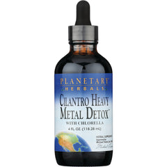 PF099 | Planetary Herbals Cilantro Heavy Metal Detox with CHLORELLA 4 fl oz brown glass dropper bottle