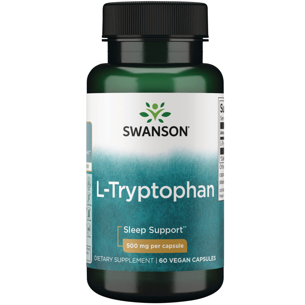 SW1502 | Swanson L-Tryptophan Sleep Support, 500 mg per capsule, 60 capsules - Thumbnail