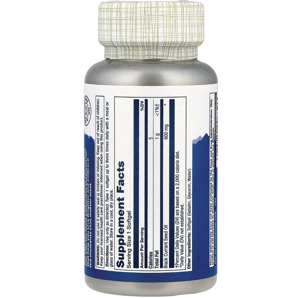 SLR331 | Back of supplement bottle showing Supplement Facts panel and ingredients label - Thumbnail