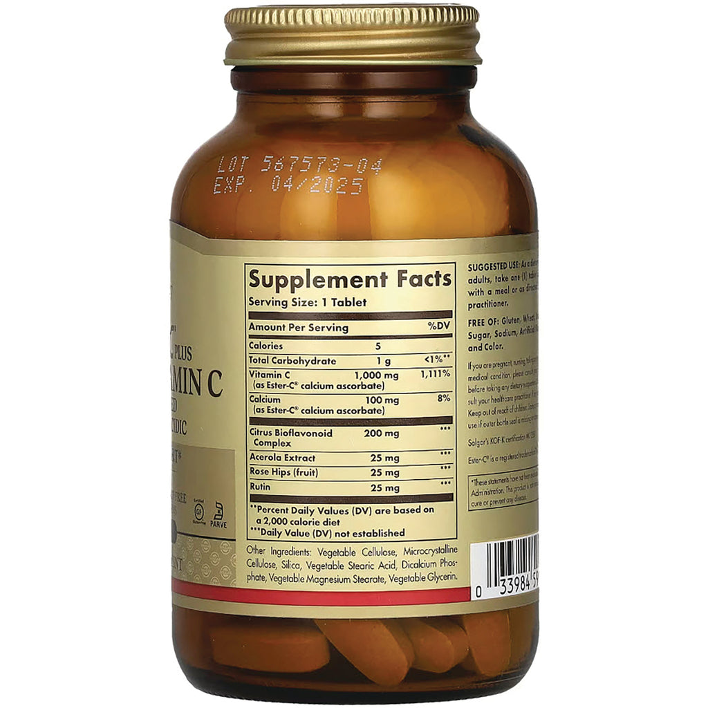 SLG360 | Back of brown supplement bottle showing Supplement Facts label and tablets visible - Thumbnail