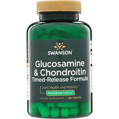 SWU036 | Swanson Glucosamine & Chondroitin Timed-Release Formula, Featuring TruFlex, dietary supplement, 120 tablets