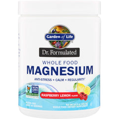 GLF384 | Garden of Life Dr. Formulated Whole Food Magnesium, Raspberry Lemon flavor, Non-GMO Project Verified