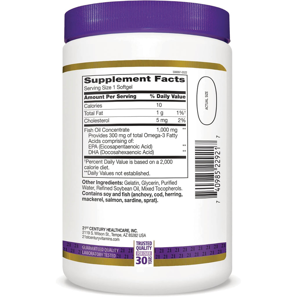 CNT114 | Back of supplement bottle showing Supplement Facts panel, serving size 1 softgel, other ingredients and barcode - Thumbnail