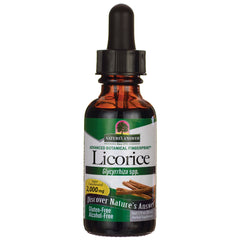 NAT057 | amber dropper bottle of Nature's Answer Licorice Glycyrrhiza spp liquid extract, gluten-free alcohol-free
