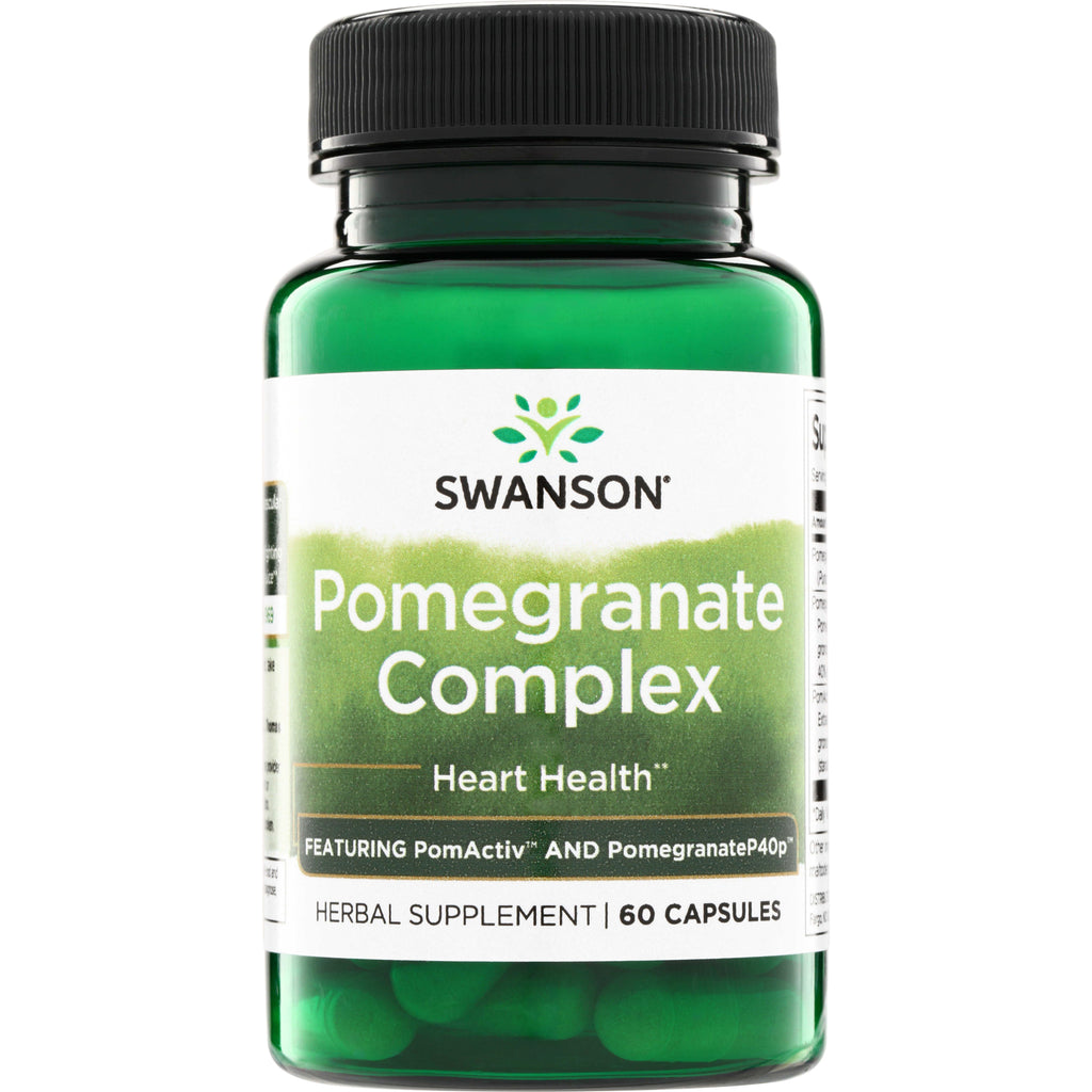 SWH266 | Swanson Pomegranate Complex bottle, Heart Health, herbal supplement, 60 capsules - Thumbnail