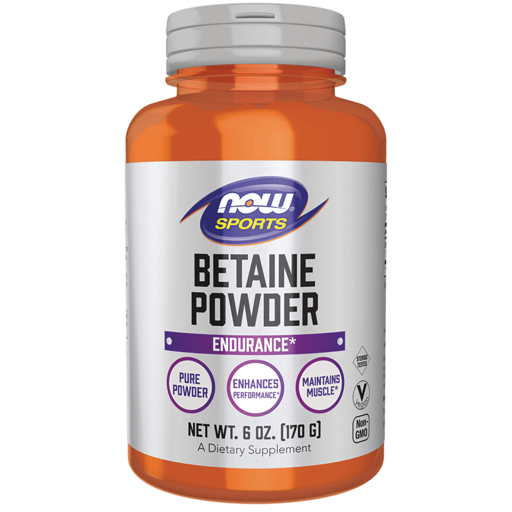 NWF1385 | NOW Sports Betaine Powder supplement bottle, endurance formula, net wt 6 oz - Thumbnail