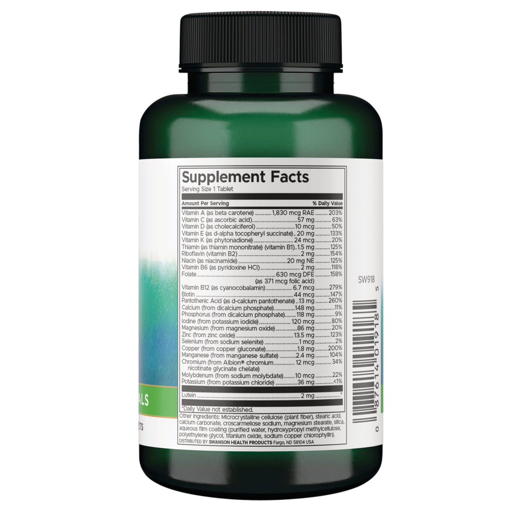 SW918 | Back label with supplement facts and serving information - Thumbnail