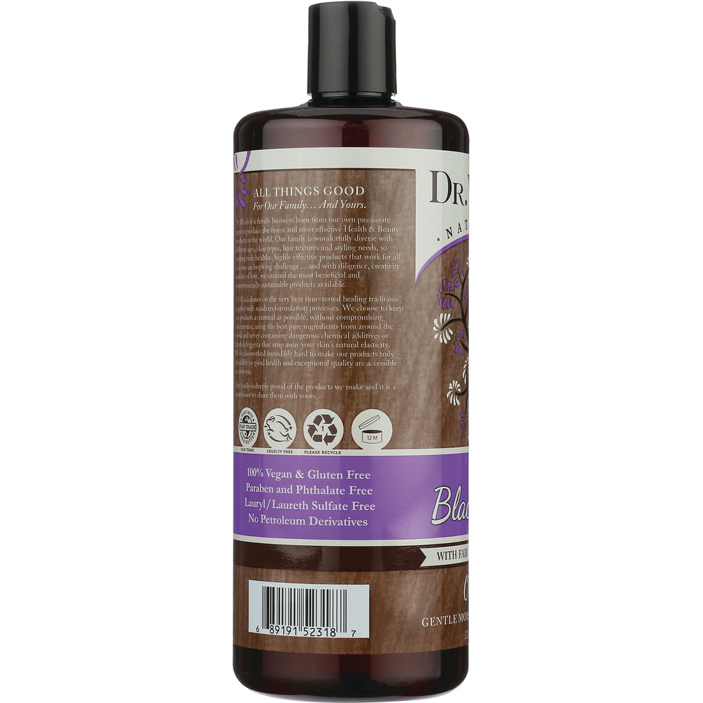DRW005 | Back of brown bottle with ingredients and symbols, barcode and purple band reading 100% Vegan & Gluten Free - Thumbnail