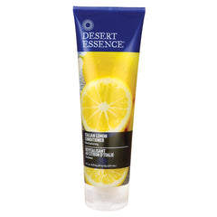 Desert Essence Italian Lemon conditioner tube labeled DESERT ESSENCE with lemon slice graphic