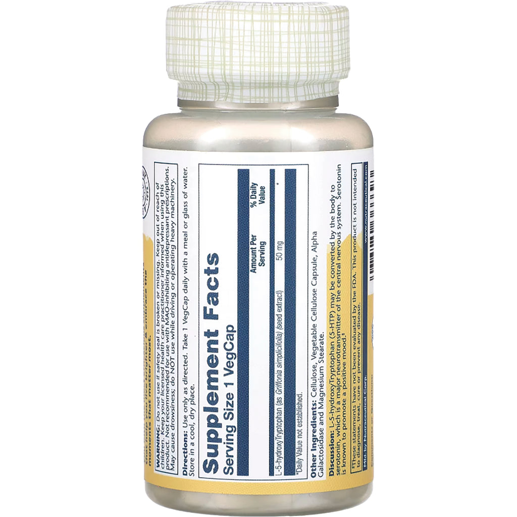 SLR186 | back of supplement bottle showing Supplement Facts panel and serving size 1 VegCap - Thumbnail