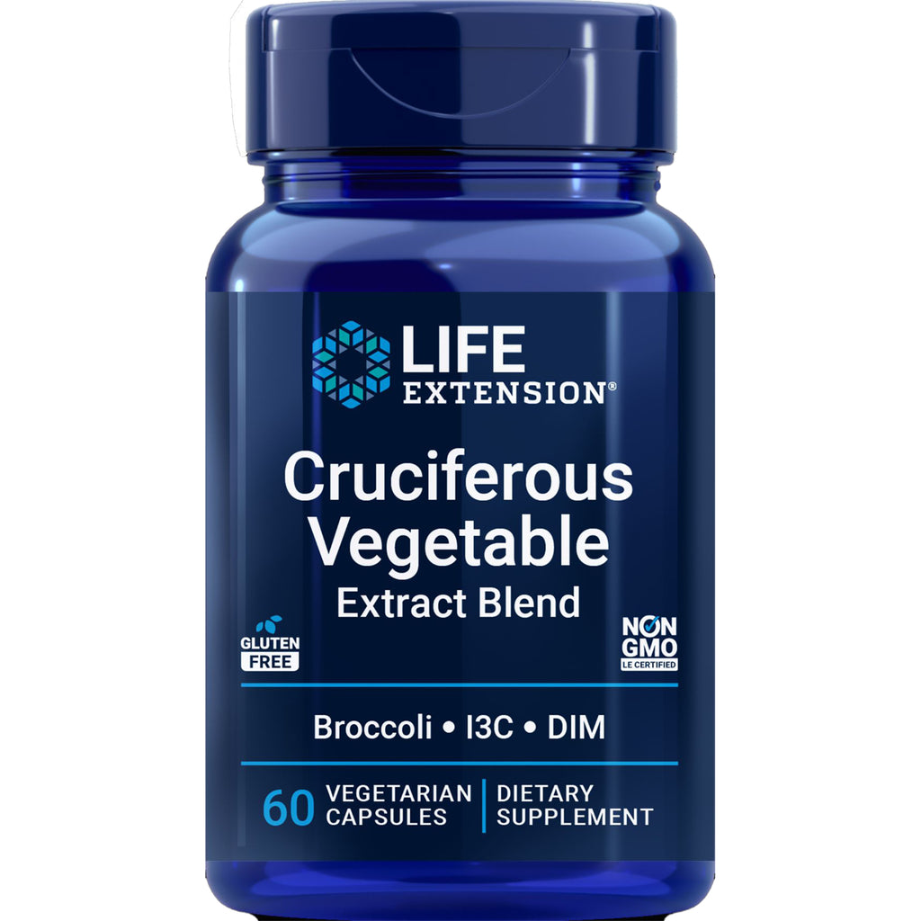 LE056 | Life Extension Triple Action Cruciferous Vegetable Extract bottle, 60 vegetarian capsules - Thumbnail