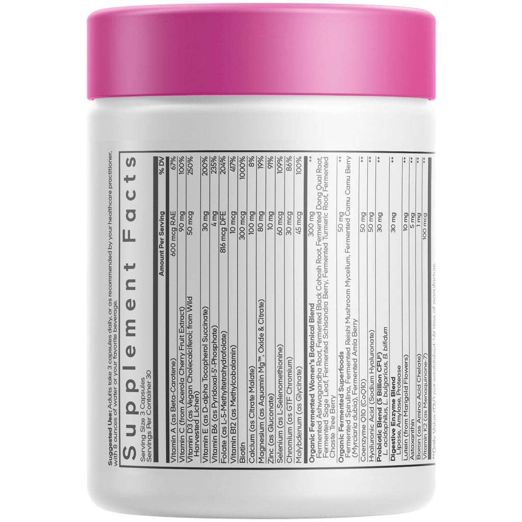 CDG059 | Back label showing Supplement Facts nutrition and ingredient panel on white supplement jar - Thumbnail