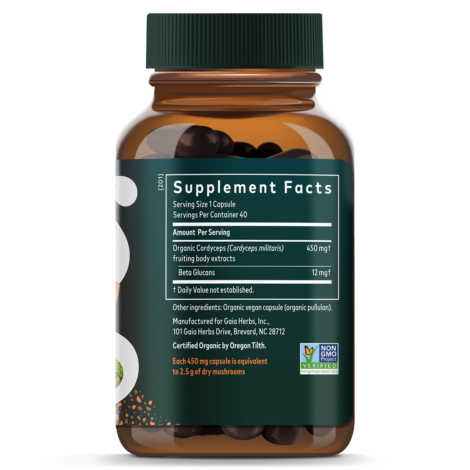 GH146 | back panel showing Supplement Facts, serving size 1 capsule, ingredients, suggested use and warnings