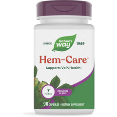 ET423 | Nature's Way HEM-CARE dietary supplement bottle front label showing 90 capsules 7-part blend