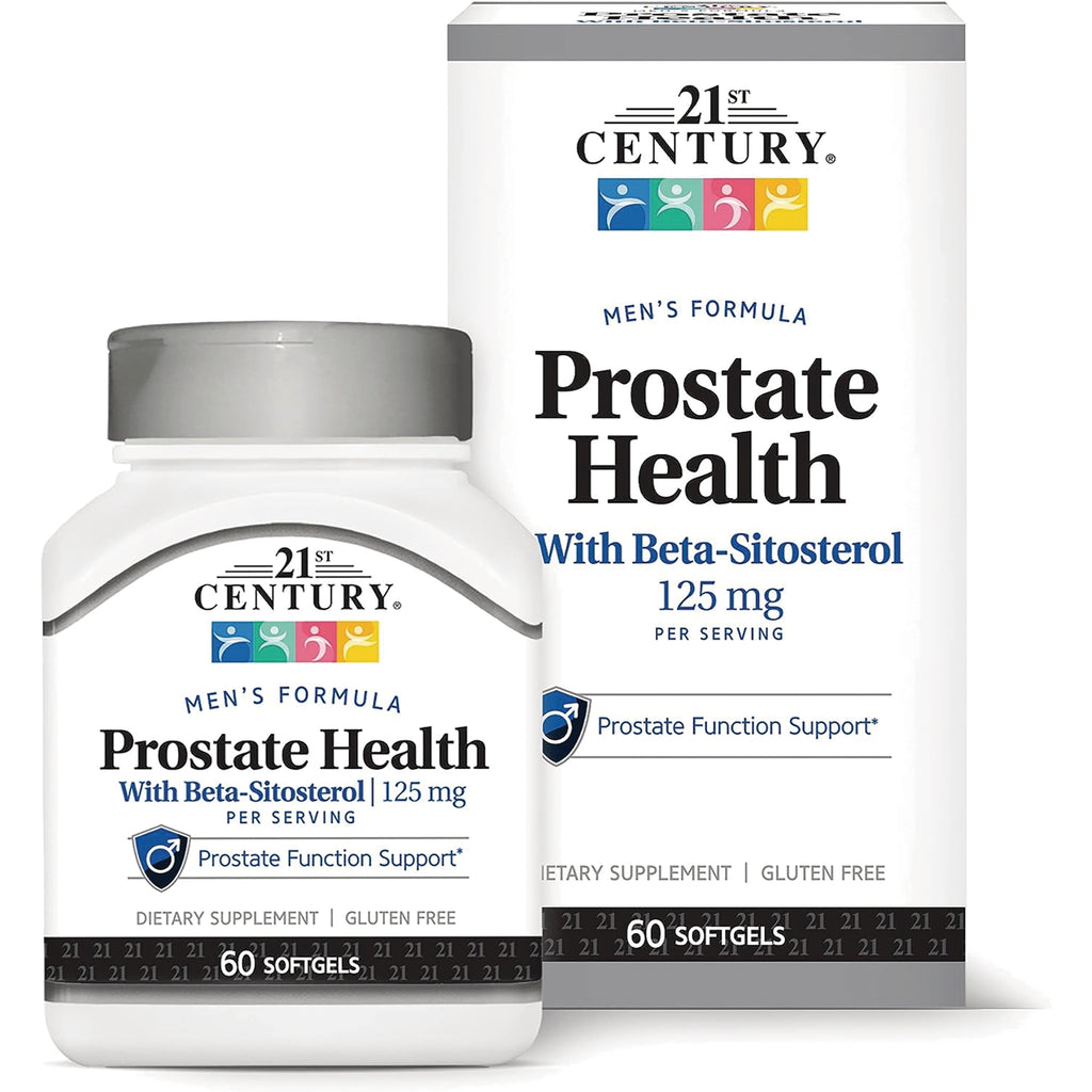 CNT290 | 21st Century Prostate Health men's formula bottle and box, labeled With Beta-Sitosterol 125 mg, 60 softgels - Thumbnail