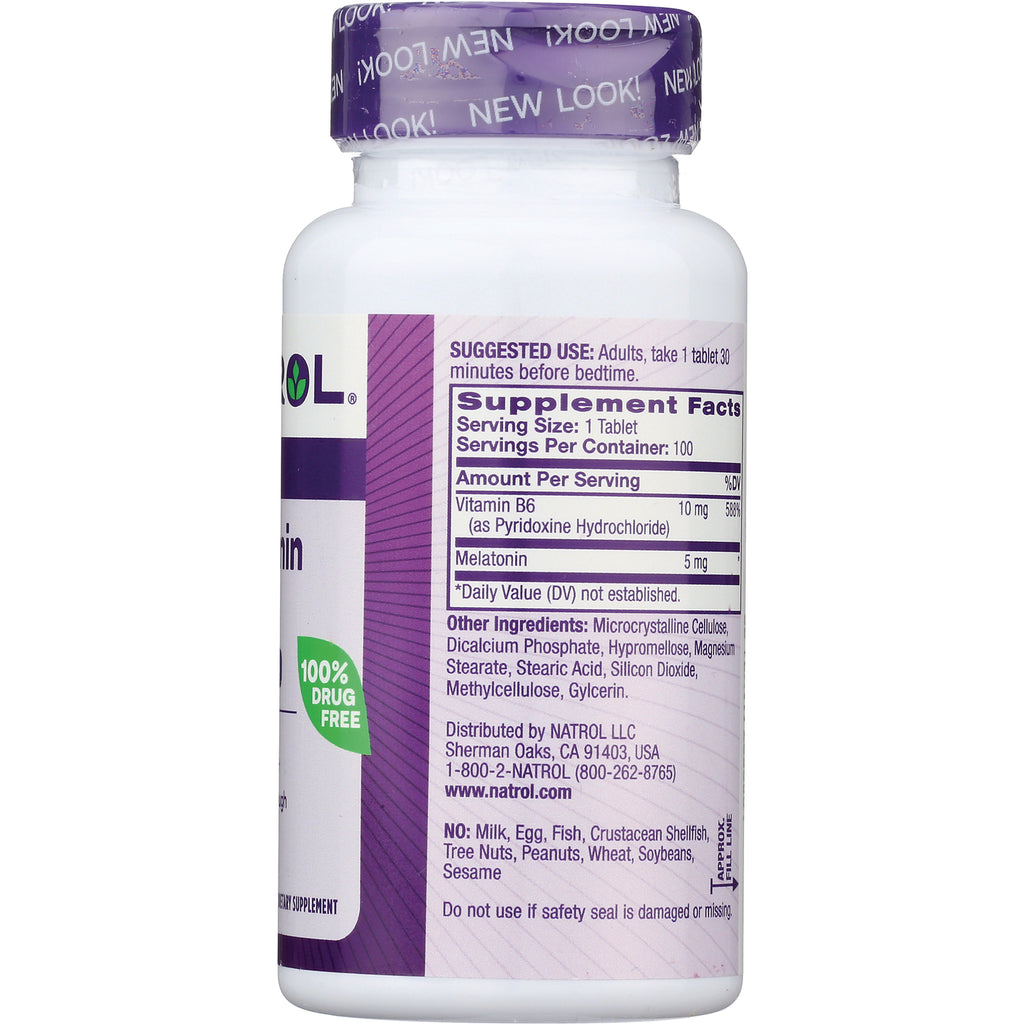 NA410 | back of white supplement bottle showing Supplement Facts panel, ingredients and warnings - Thumbnail