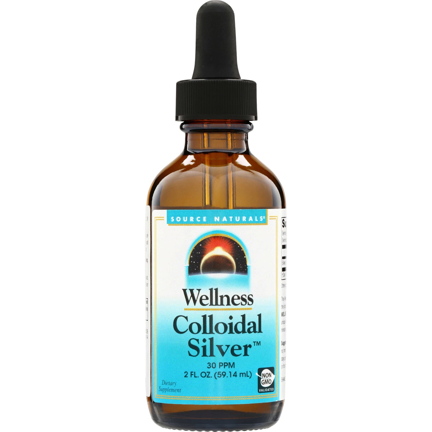 SN404 | Source Naturals Wellness Colloidal Silver 30 PPM, 2 fl oz dropper bottle