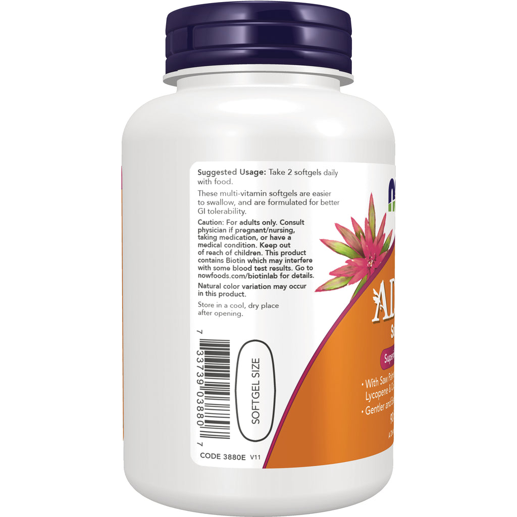 NWF521 | Bottle back showing suggested usage and caution text, barcode and softgel size label - Thumbnail