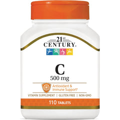 CNT174 | 21st Century vitamin C 500 mg bottle, 110 tablets, antioxidant and immune support
