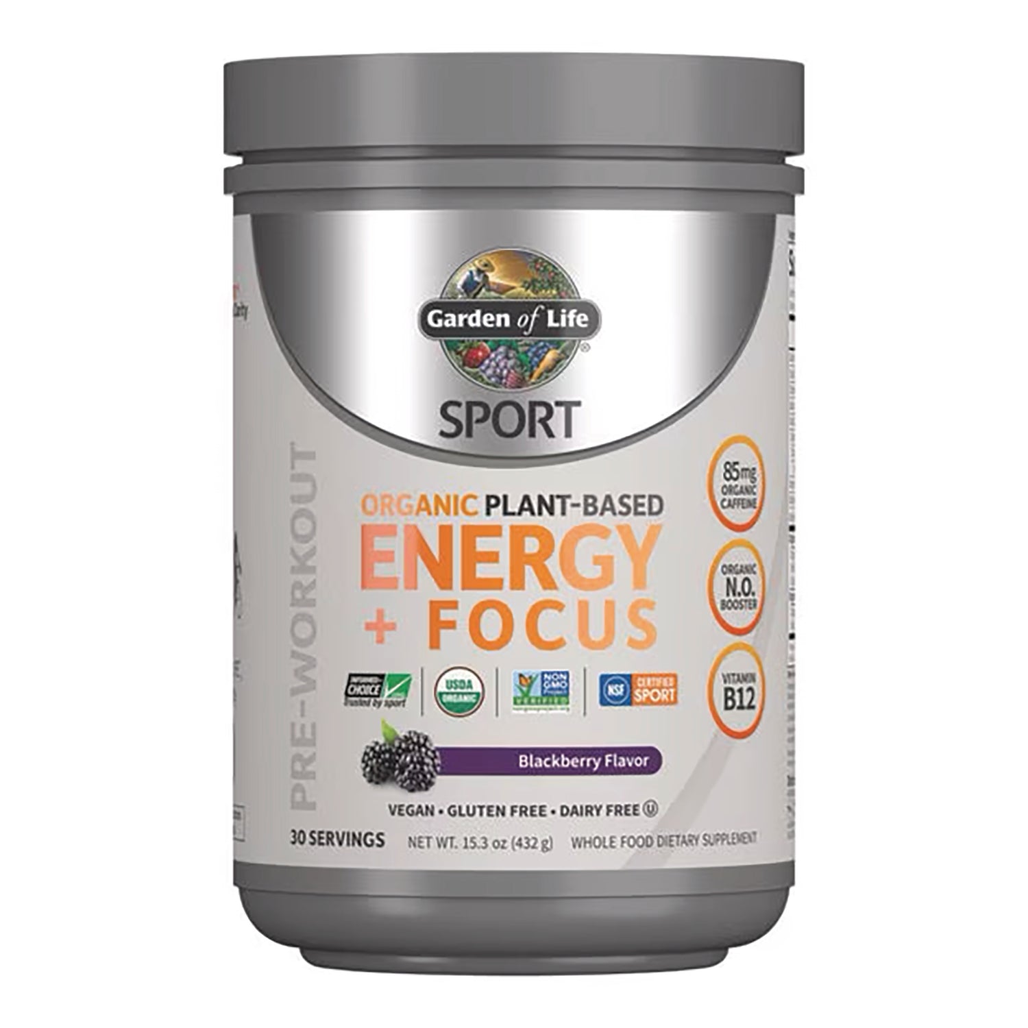 GLF389 | Organic Plant Based Energy and Focus Blackberry powder