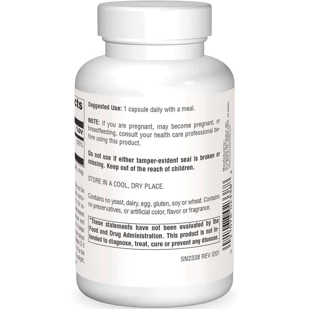 SN831 | Back label with suggested use, warnings, storage info, and barcode - Thumbnail