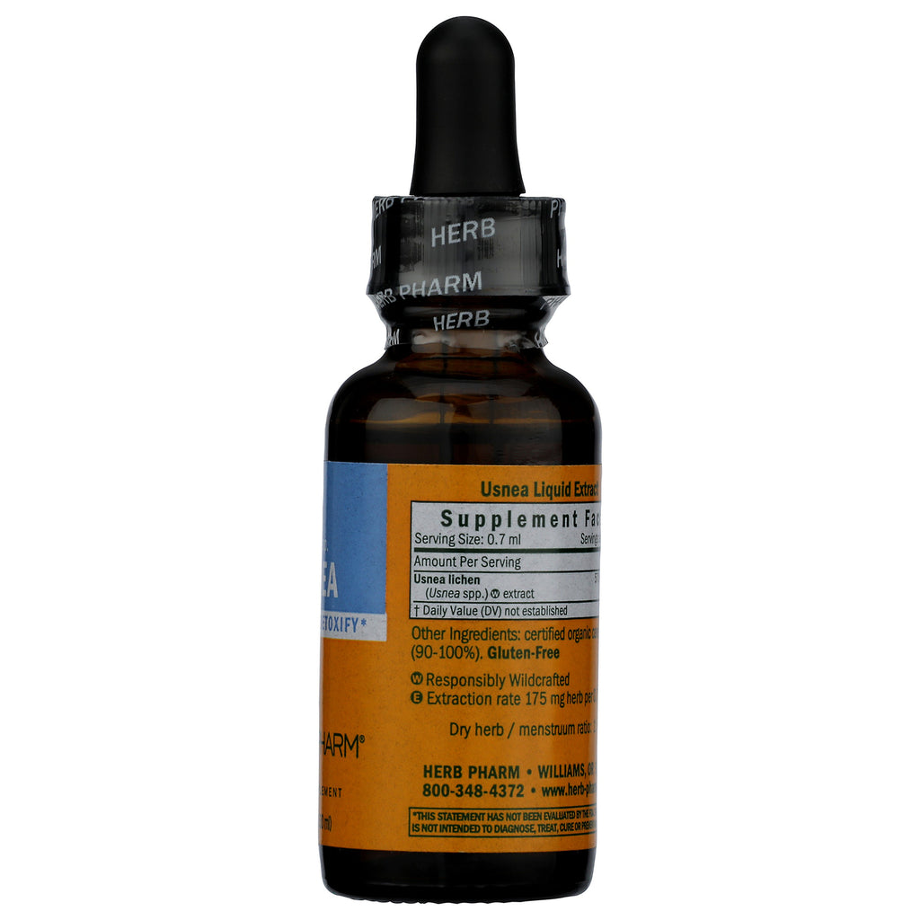 Herb Pharm Usnea Liquid Extract bottle with supplement facts label - Thumbnail