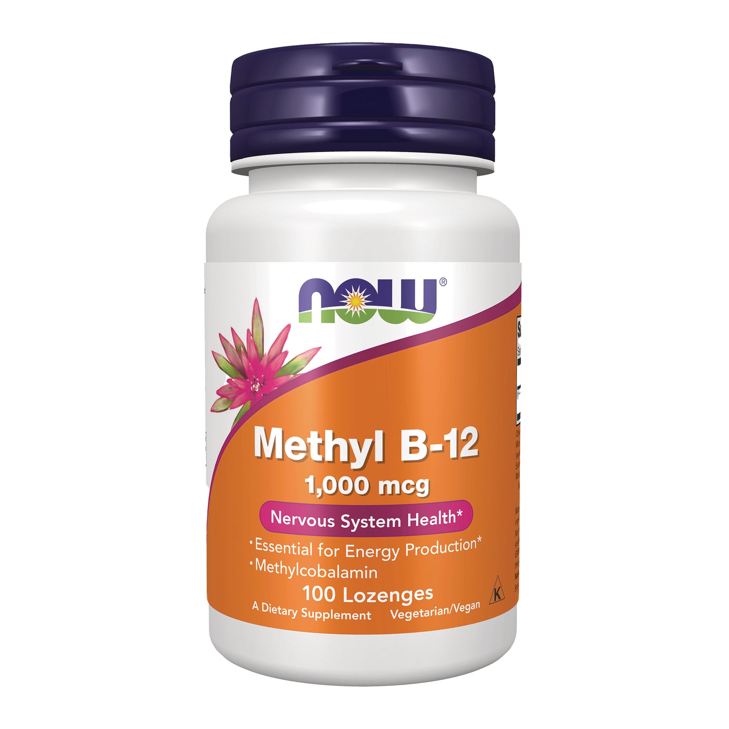 NWF333 | NOW Methyl B-12 1,000 mcg bottle front label, 100 lozenges