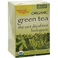 UL005 | Imperial Organic decaf organic green tea box, 18 tea bags, USDA Organic