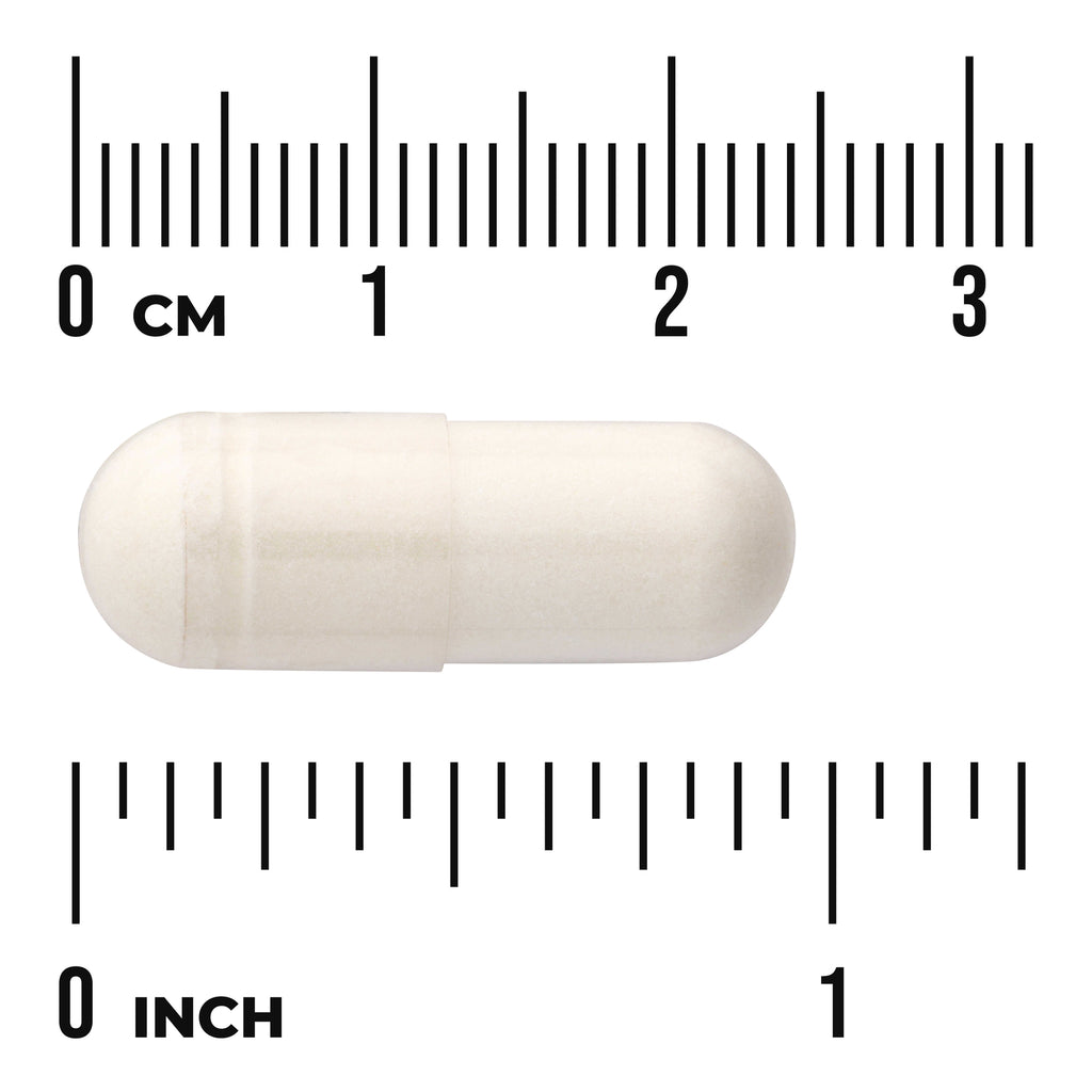 SWU820 | White capsule with CM and INCH ruler for size reference - Thumbnail