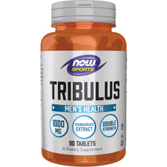 NWF783 | NOW Sports Tribulus men's health bottle, 90 tablets, 1000 mg standardized extract, double strength