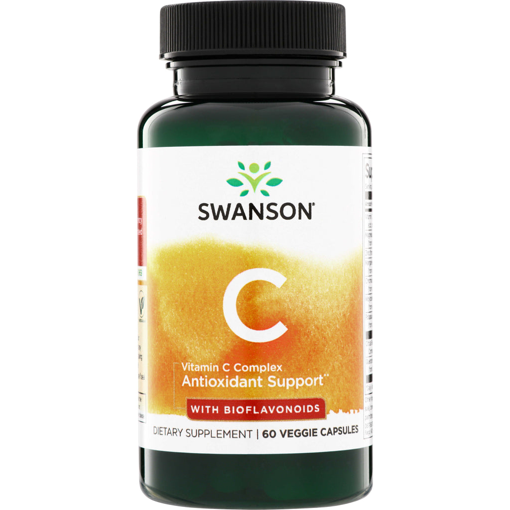 SWU833 | Swanson Vitamin C Complex with Bioflavonoids for Antioxidant Support, 60 veggie capsules - Thumbnail