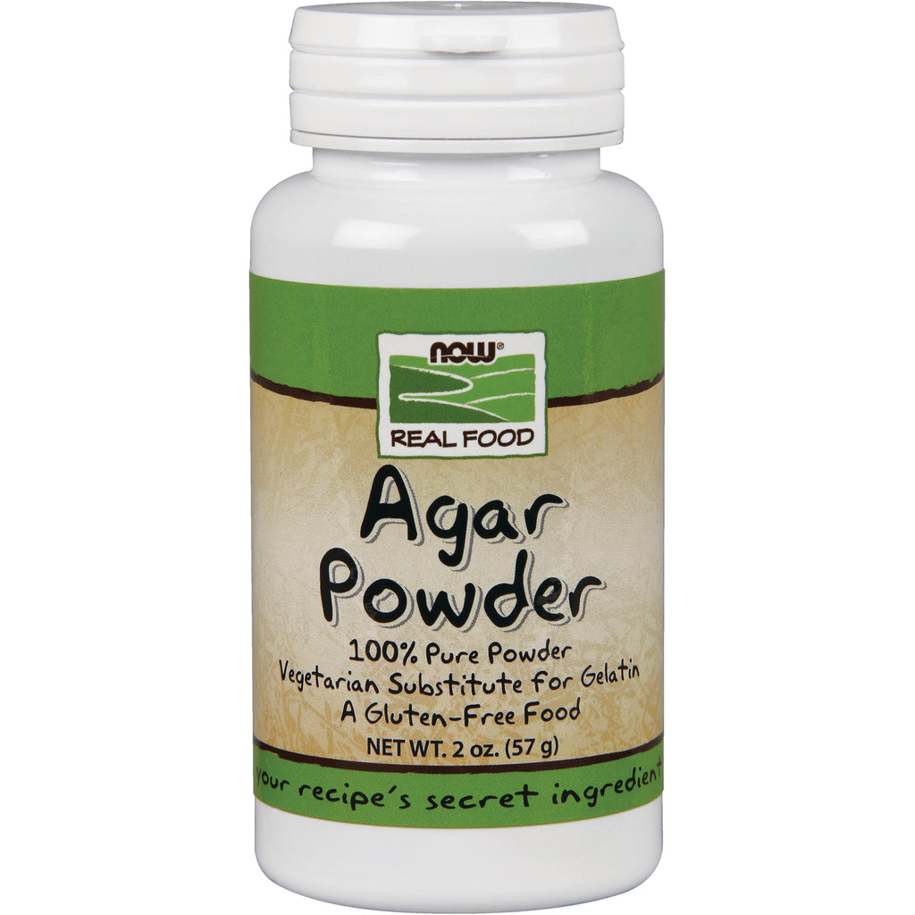 NWF1223 | NOW Real Food Agar Powder bottle 2 oz (57 g) vegetarian gelatin substitute - Thumbnail