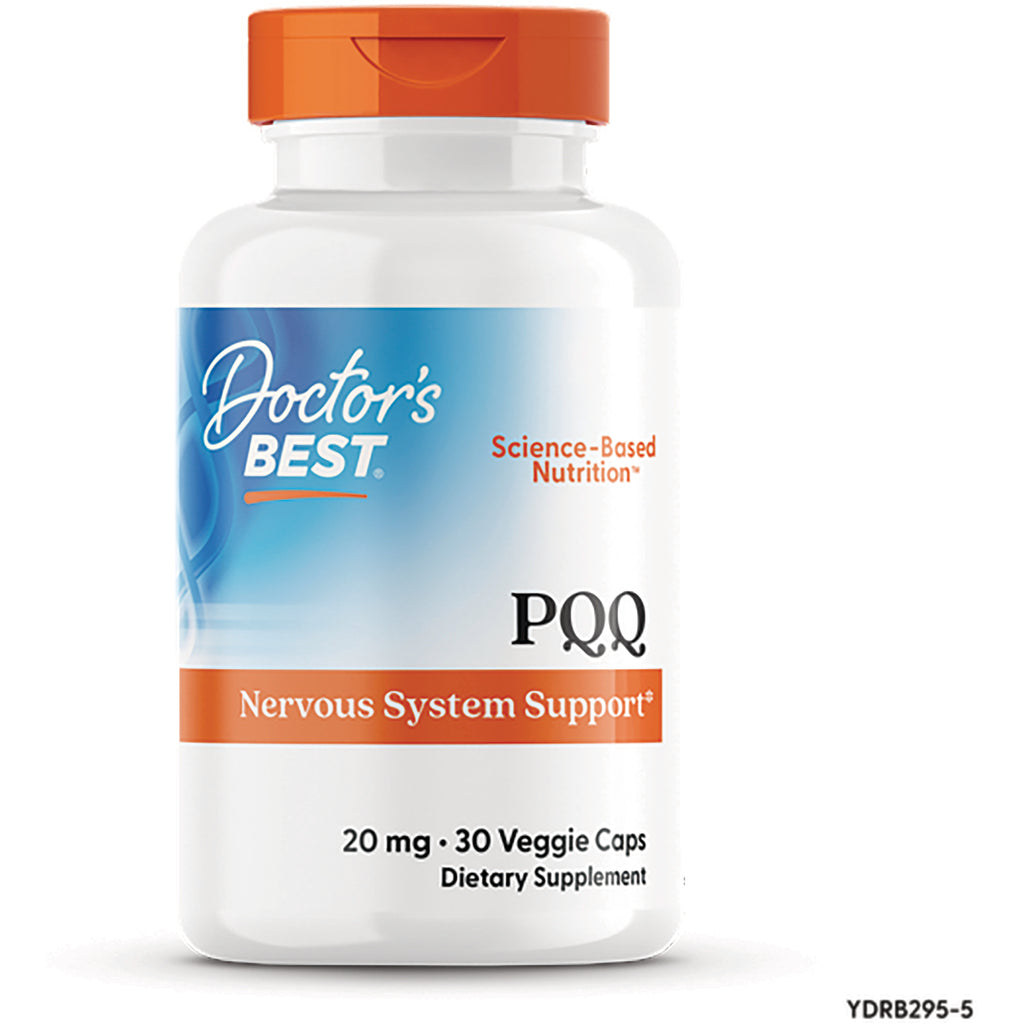 DB208 | Doctor's Best PQQ bottle, Nervous System Support, 20 mg, 30 veggie caps dietary supplement - Thumbnail