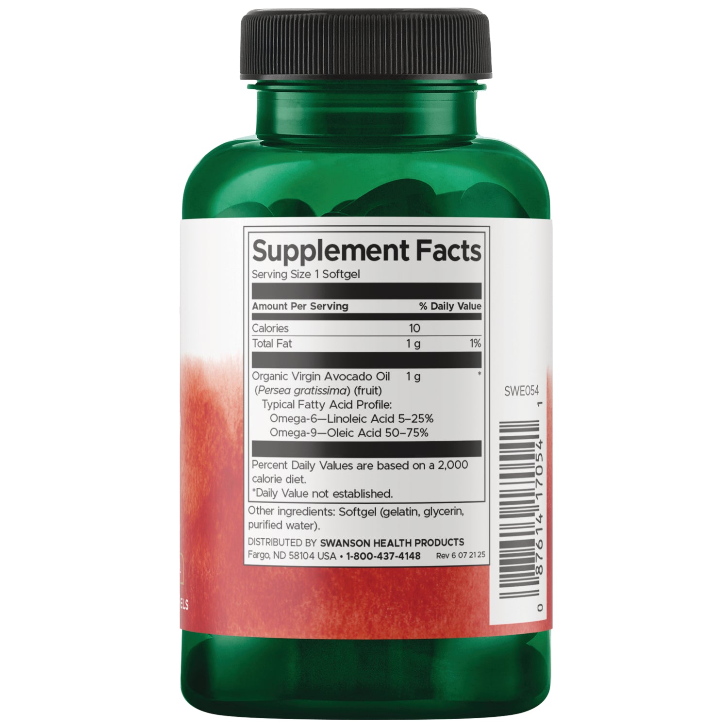 SWE054 |Back label with Supplement Facts