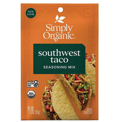 SMP004 | Simply Organic Southwest Taco Seasoning Mix packet, 1.13 oz (32 g), USDA Organic
