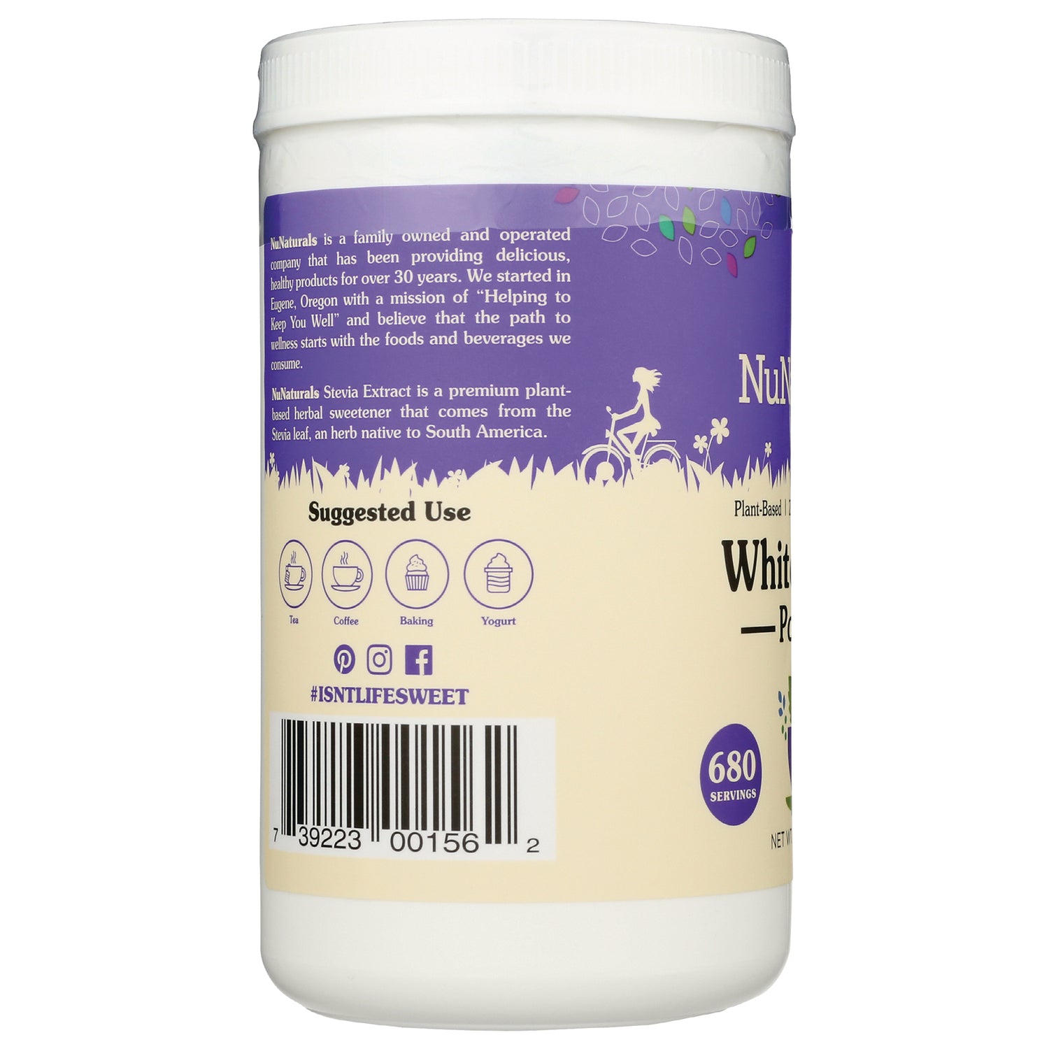 NN047 | back label showing suggested use icons, barcode, and product information