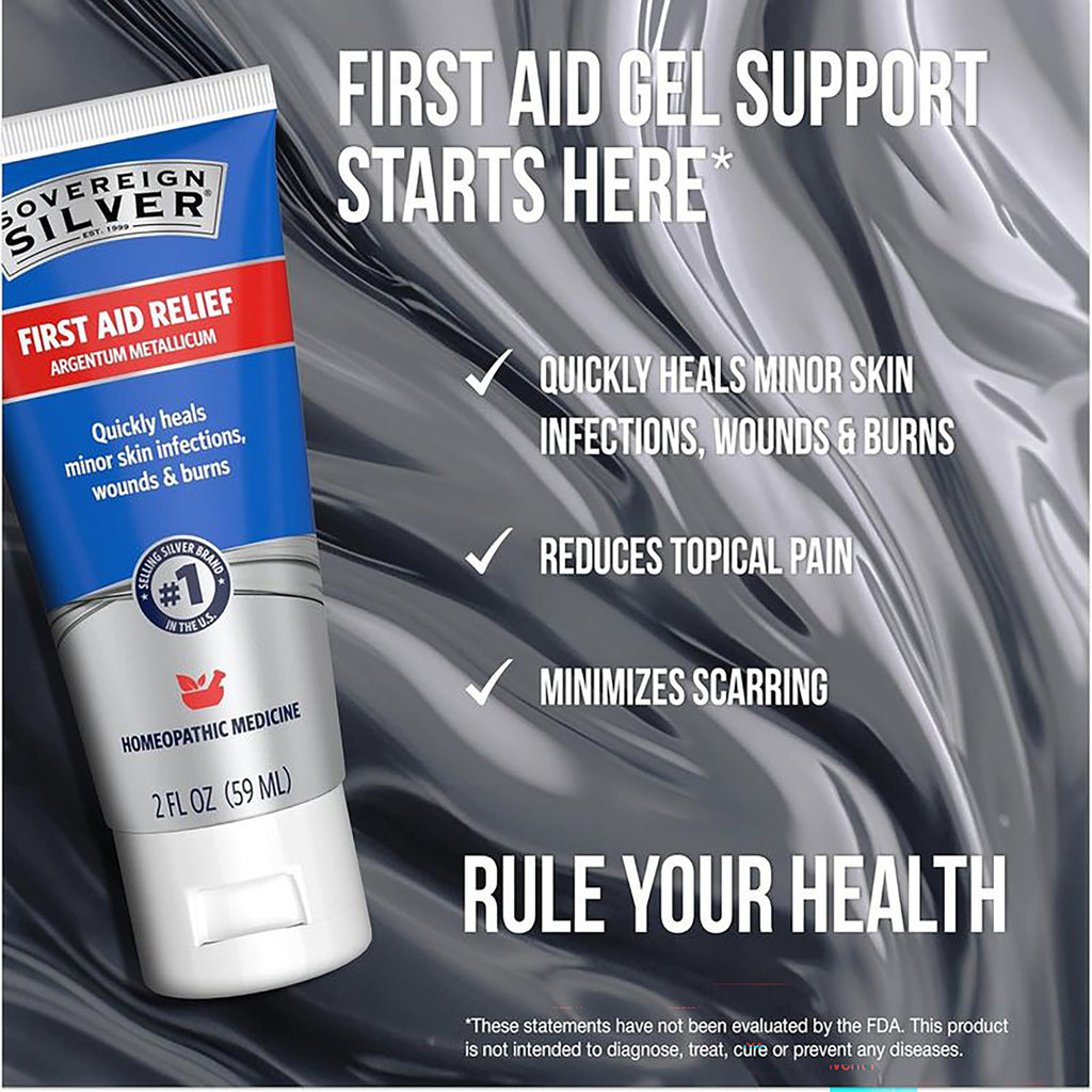SSL004 | First Aid Relief gel tube with claims for minor skin infections, wounds, burns, and pain relief - Thumbnail