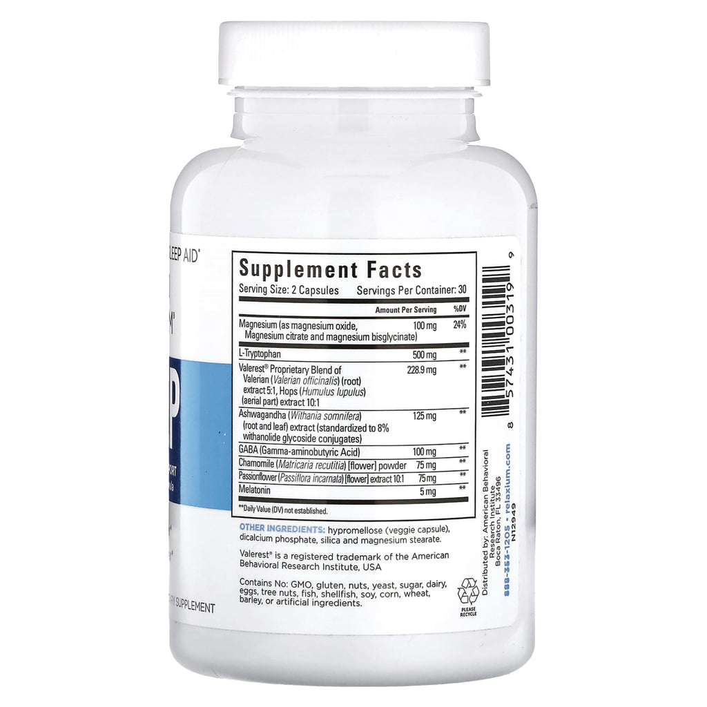 REL001 | Bottle back showing Supplement Facts panel and ingredient list - Thumbnail