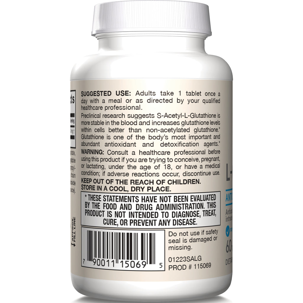JR301 | back label of white supplement bottle showing suggested use, warning, barcode and disclaimer - Thumbnail