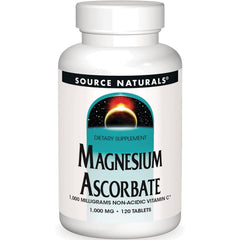 SN535 | Source Naturals Magnesium Ascorbate 1,000 mg, 120 tablets bottle front