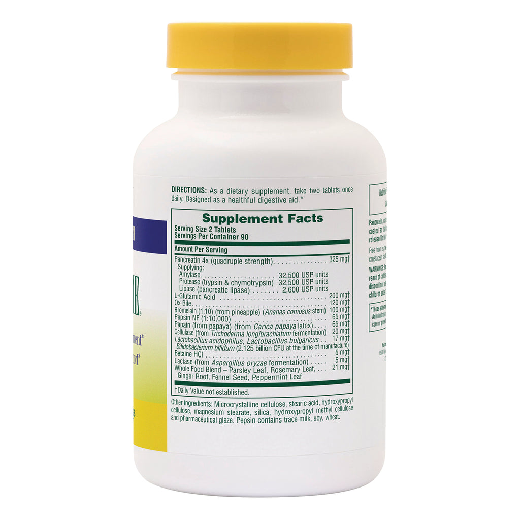 NTP107 | Back label of supplement bottle with Supplement Facts label - Thumbnail