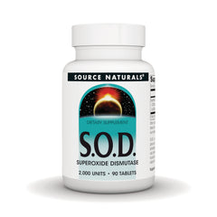 SN519 | Source Naturals S.O.D. Superoxide Dismutase dietary supplement, 2,000 units, 90 tablets