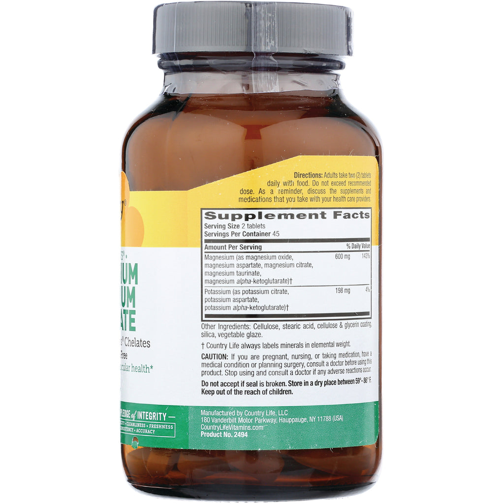 CRL446 | Back label of amber supplement bottle showing Supplement Facts panel and directions - Thumbnail