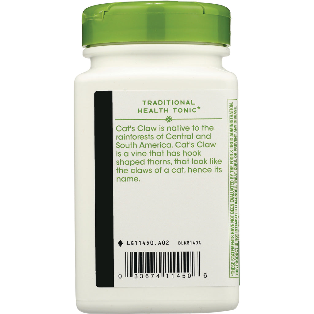 NW469 | back label of supplement bottle reading Traditional Health Tonic and Cat's Claw description with barcode - Thumbnail