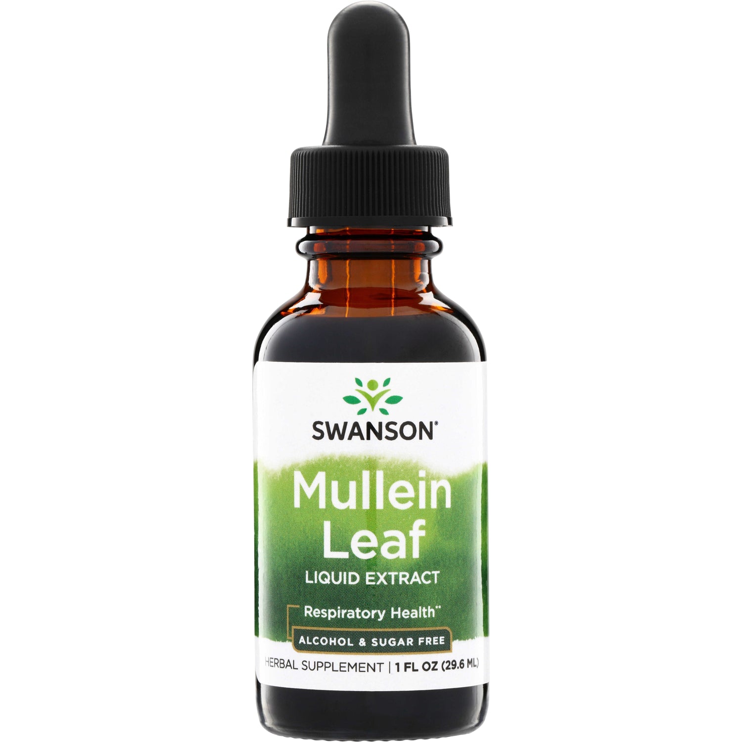 SW1315 | Swanson Mullein Leaf Liquid Extract, Respiratory Health, alcohol & sugar free, 1 fl oz dropper bottle