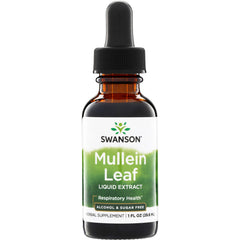 SW1315 | Swanson Mullein Leaf Liquid Extract, Respiratory Health, alcohol & sugar free, 1 fl oz dropper bottle