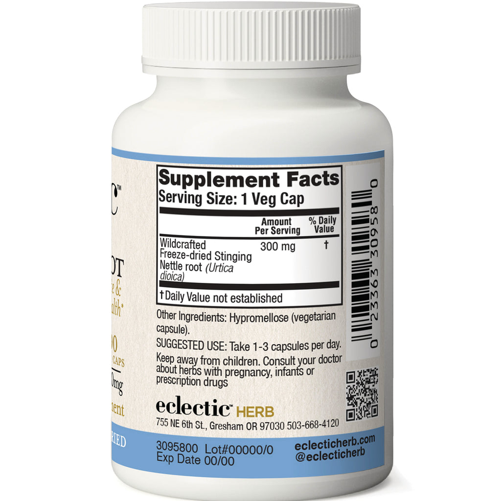 EC037 | bottle back label showing Supplement Facts Serving Size: 1 Veg Cap, ingredients, suggested use and barcode - Thumbnail